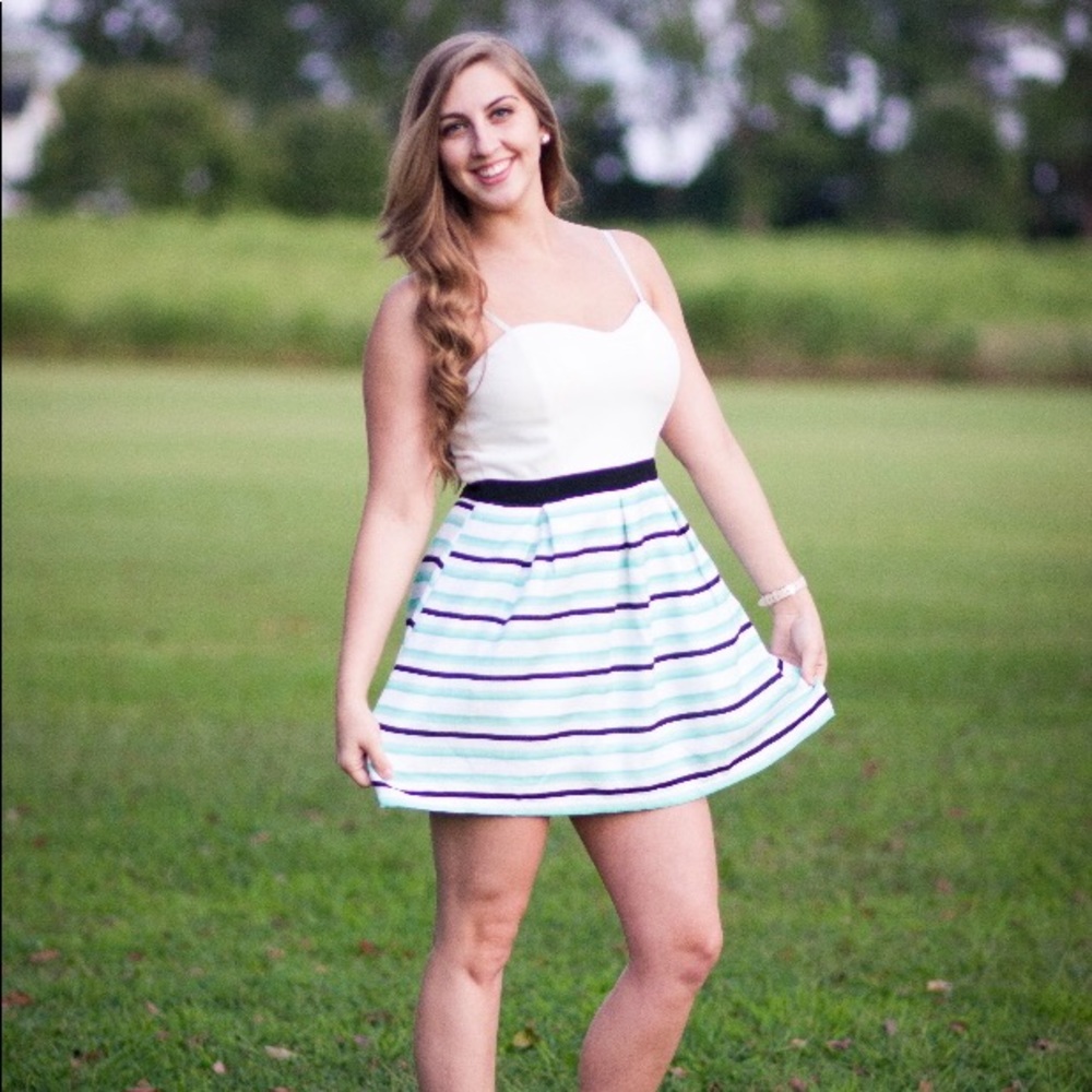 Striped Cocktail Dress